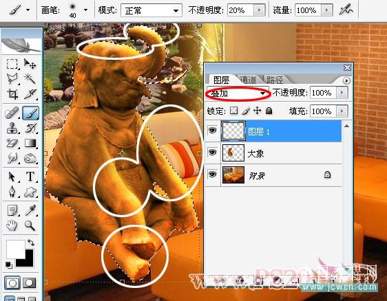 Photoshop合成教程：打造小象宝宝的悠闲时光_中国