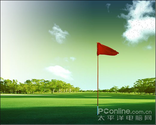 Photoshop CS4合成教程：创意设计高尔夫球邀请赛海报_