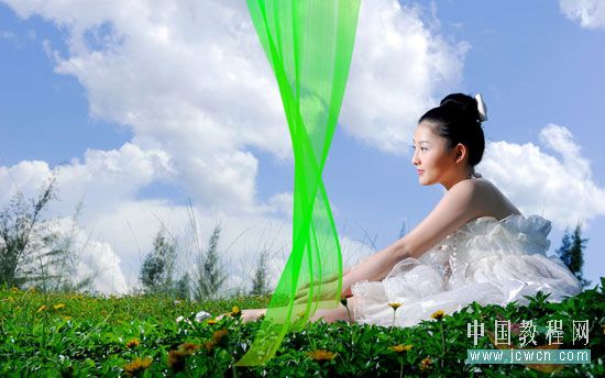 Photoshop教程：描边路径制作美丽飘逸的纱巾_中国