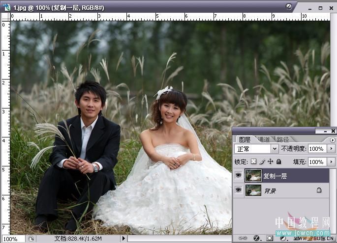 Photoshop数码后期教程：让发灰的婚片变的温暖_中国