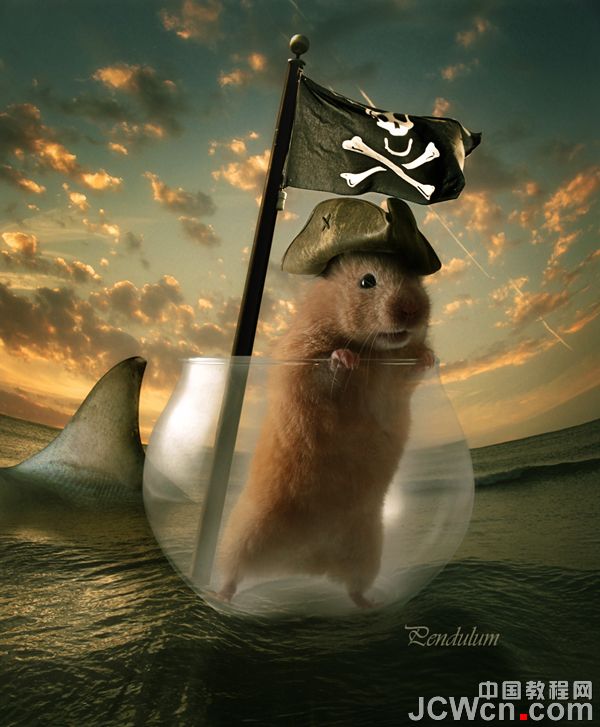 Photoshop合成教程：打造海盗鼠海上历险记_中国