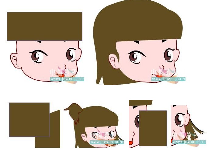 Flash鼠绘教程：可爱大眼睛卡通女孩的绘制_中国
