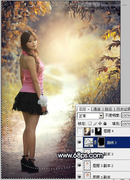 Photoshop调出外景女孩秋季唯美暖色效果图,PS教程,图老师教程网