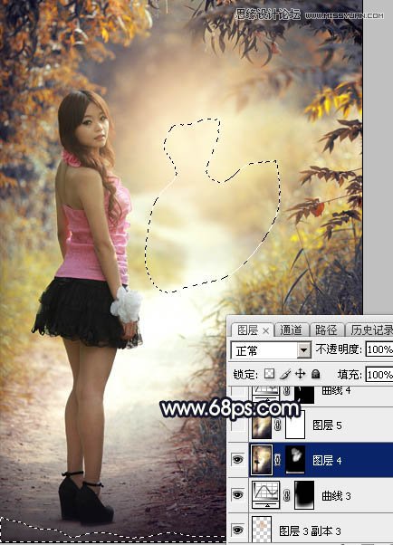 Photoshop调出外景女孩秋季唯美暖色效果图,PS教程,图老师教程网