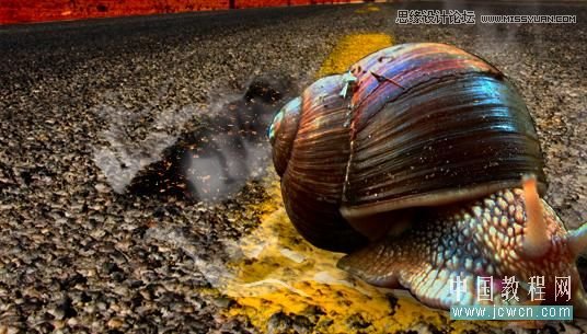 Photoshop合成创意的蜗牛赛跑效果图,PS教程,图老师教程网