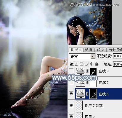 Photoshop调出江边女孩唯美的暗色艺术效果,PS教程,图老师教程网