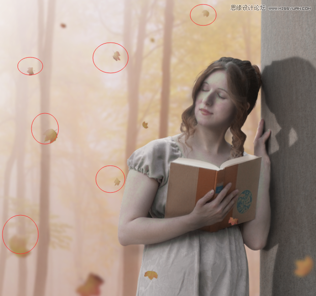 Photoshop合成森林中梦幻风格的公主效果图,PS教程,图老师教程网