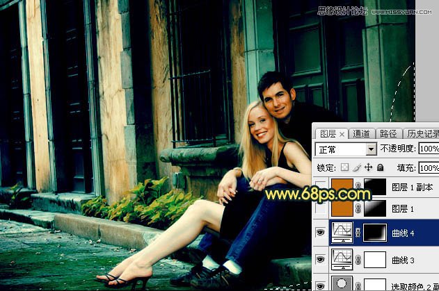 Photoshop给情侣照片添加艺术漏光效果图,PS教程,图老师教程网