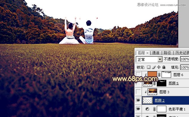 Photoshop调出外景婚片夕阳美景效果,PS教程,图老师教程网