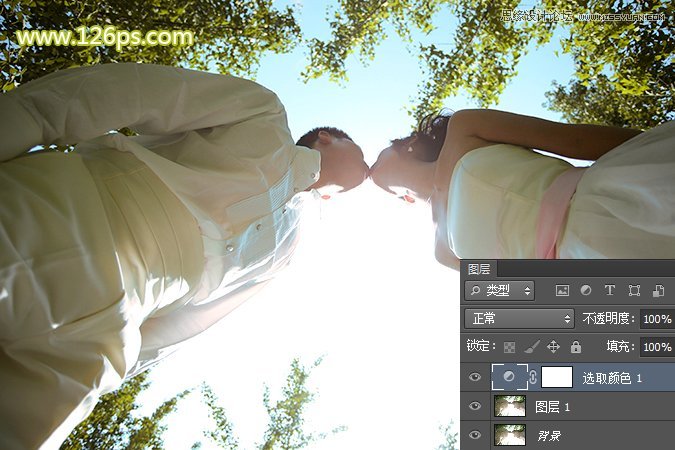 Photoshop给外景婚片添加唯美的逆光效果图,PS教程,图老师教程网