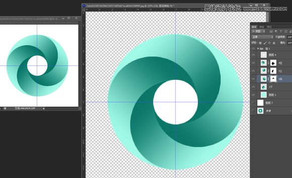 Photoshop制作立体风格的圆形旋涡图形图标,PS教程,图老师教程网