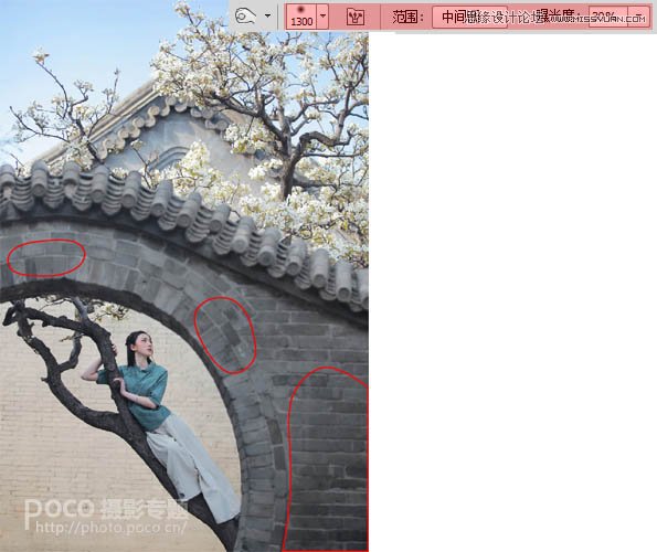 Photoshop调出园林女孩中国风唯美效果,PS教程,图老师教程网