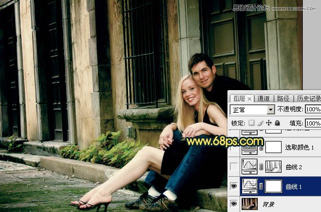Photoshop给情侣照片添加艺术漏光效果图,PS教程,图老师教程网