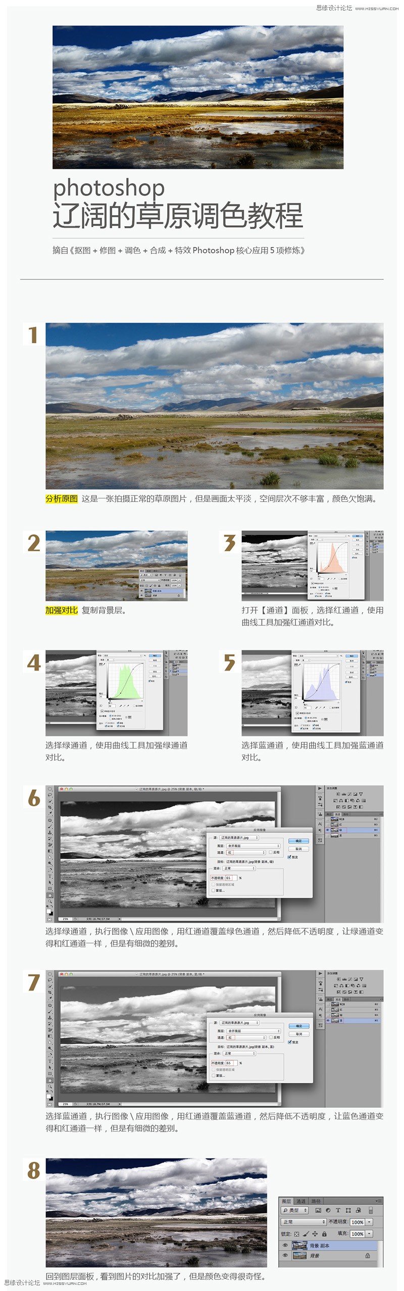 Photoshop调出草原照片经典的HDR质感效果,PS教程,图老师教程网