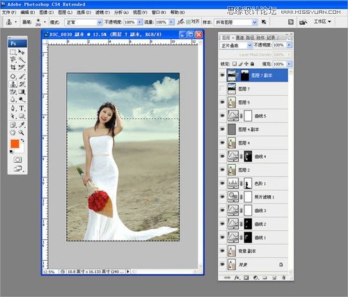 Photoshop给沙滩美女润色和美化,PS教程,图老师教程网