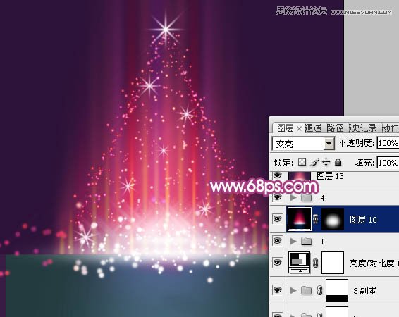 Photoshop设计绚丽梦幻的圣诞树效果,PS教程,图老师教程网