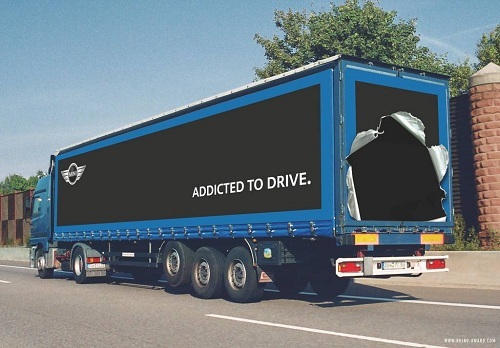 创意无限的卡车车身广告设计,PS教程,图老师教程网