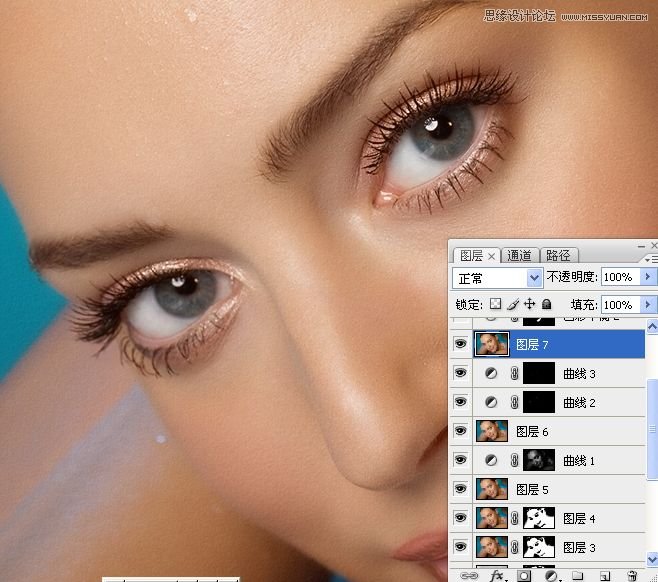Photoshop给美女面部肤色超精细磨皮,PS教程,图老师教程网