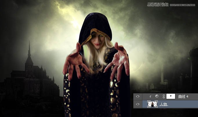 Photoshop合成正在操控魔法书的巫师教程,PS教程,图老师教程网