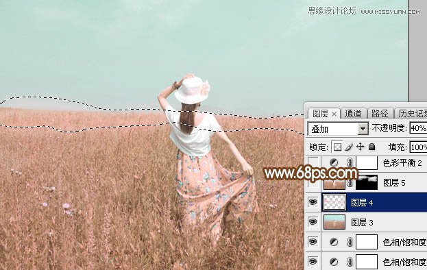 Photoshop调出外景人像韩系粉色效果图,PS教程,图老师教程网