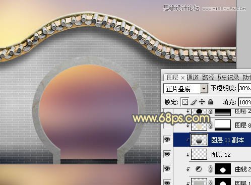 Photoshop把乱七八糟的拱门美化处理,PS教程,图老师教程网