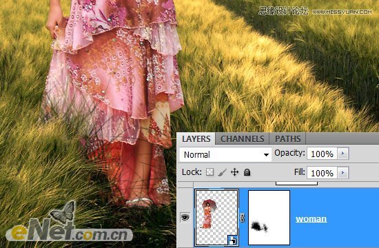 Photoshop合成稻田中美女夏日景片,PS教程,图老师教程网