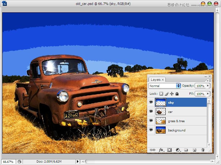 Photoshop巧用木刻滤镜制作插画效果,PS教程,图老师教程网