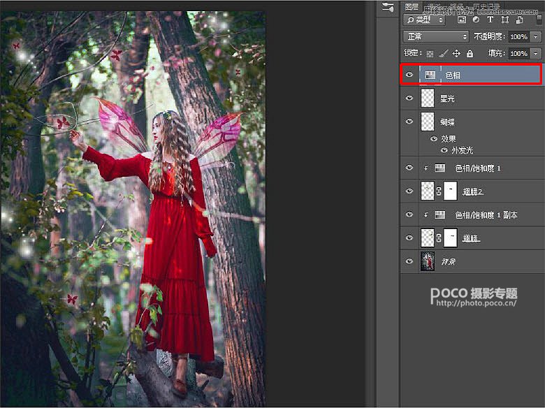 Photoshop调出森林人像唯美的童话场景效果,PS教程,图老师教程网