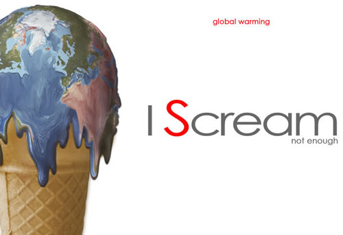 警示全球变暖公益海报设计欣赏,PS教程,图老师教程网