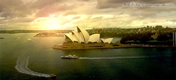 Photoshop给悉尼歌剧院添加傍晚霞光效果,PS教程,图老师教程网