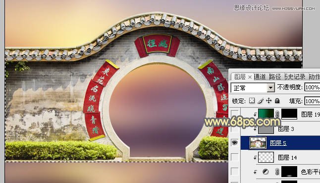 Photoshop把乱七八糟的拱门美化处理,PS教程,图老师教程网