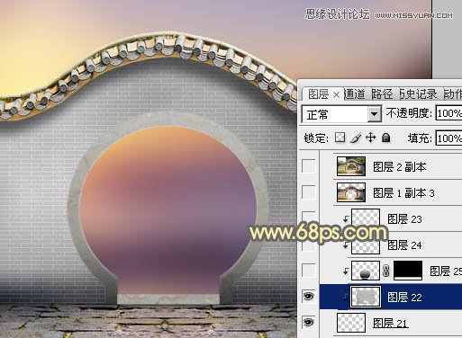 Photoshop把乱七八糟的拱门美化处理,PS教程,图老师教程网