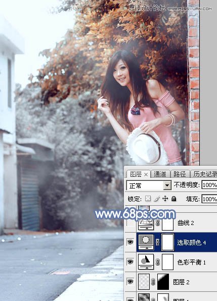 Photoshop调出美女模特秋季暖黄效果,PS教程,图老师教程网