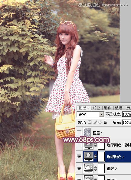 Photoshop调出林中女孩温馨的柔美肤色,PS教程,图老师教程网