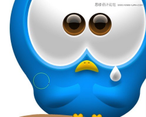 Photoshop绘制蓝色立体效果的推特小鸟图标,PS教程,图老师教程网