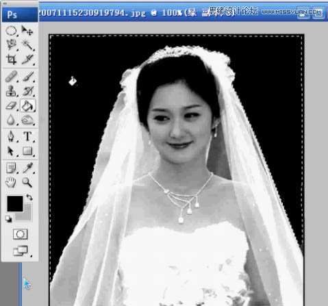 Photoshop使用通道抠出透明婚纱的新娘,PS教程,图老师教程网