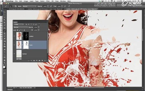 Photoshop使用画笔制作人像飘逸流体效果,PS教程,图老师教程网