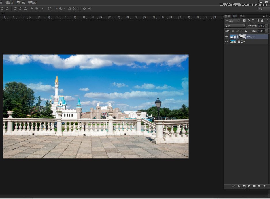 Photoshop把外景照片转化成二次元场景效果,PS教程,图老师教程网