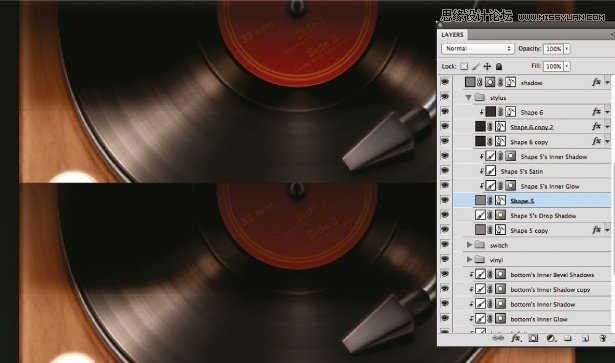 Photoshop设计写实风格的唱片机图标,PS教程,图老师教程网