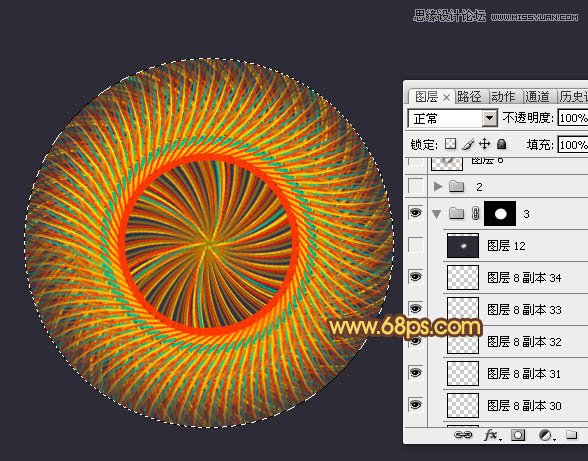 Photoshop制作抽象光线效果的立体花朵,PS教程,图老师教程网