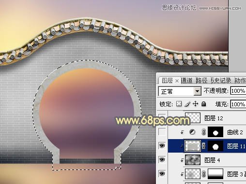 Photoshop把乱七八糟的拱门美化处理,PS教程,图老师教程网