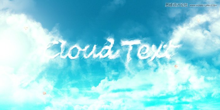 Photoshop制作洁白的云朵艺术字教程,PS教程,图老师教程网