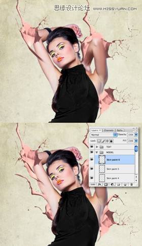 Photoshop制作创意打散效果的人像海报,PS教程,图老师教程网