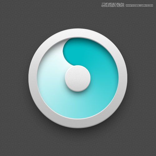Photoshop设计蓝色立体效果的圆形图标,PS教程,图老师教程网