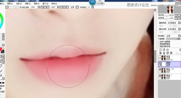 Photoshop详解水嫩嘴巴的转手绘绘制方法,PS教程,图老师教程网