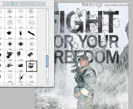 Photoshop合成战场上全副武装的士兵,PS教程,图老师教程网