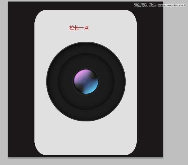 Photoshop绘制苹果APP应用金属相机图标,PS教程,图老师教程网