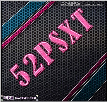 Photoshop设计粉色金属质感的字体教程,PS教程,图老师教程网