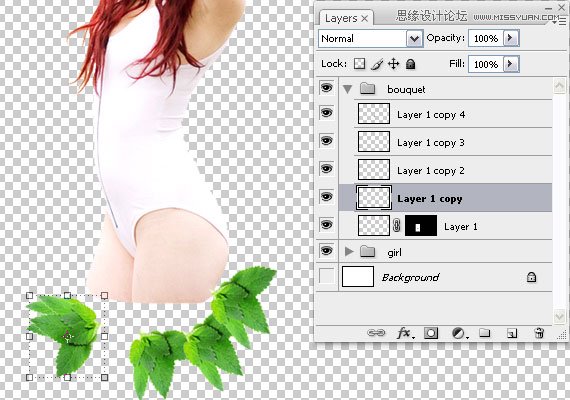 Photoshop合成创意的藤蔓装饰少女场景图,PS教程,图老师教程网