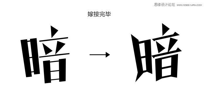 浅谈中文字体设计技巧之移花接木,PS教程,图老师教程网